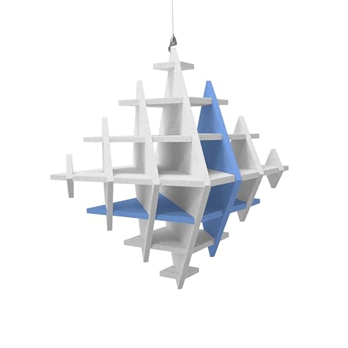 platino24 „CUBO“ 3D-Akustik-Objekt Würfel für optimale Raumakustik I Schallabsorber für Decke in innovativem Design I Größe: 58 cm I Recyclebares & anhaltendes Absorber-Element