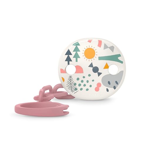 Suavinex Portaciuccio, Catenella con Clip, per Bambini +0 Mesi, Adatto ai Neonati, Walk in the Park Rosa