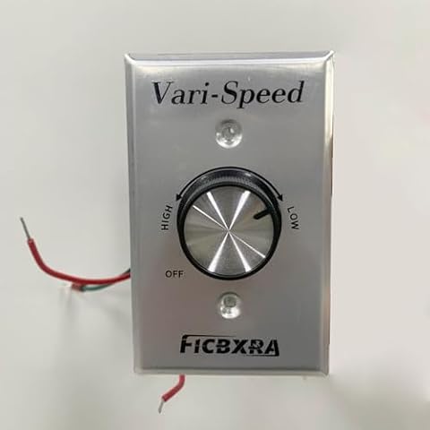 FICBXRA Speed Controller with On-Off Switch, 120 VAC 6.0 Amp Motor Variable Speed Controller for Ventilation Fans Cover