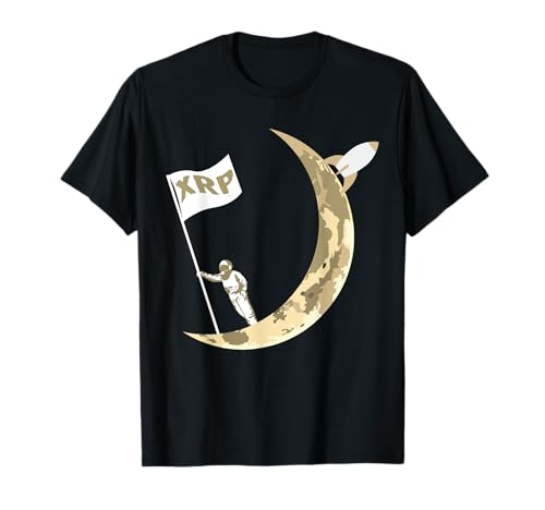 XRP A Luna Ripple XRP Astronauta Crypto t-shirt, Preto, S