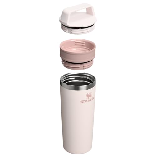 Image of Stanley Cafe To Go Vacuum Mug, 15.9 oz (0.47 L), Rose Quartz, Keeps Drinks Hot or Cold, Stainless Steel Tumbler, Coffee Mug, Gift Ready, Dishwasher Safe