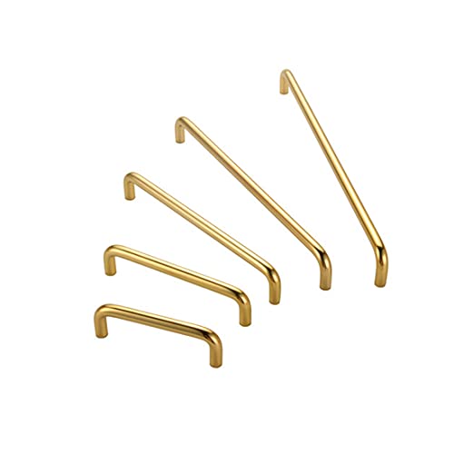 Möbel Griffen Kabinett Aluminum Möbelgriffe Knöpfe Türgriffe Schubladengriffe Kommodenknöpfe Schubladenknöpfe, Gold, Lochmittenabstand 128mm Cover