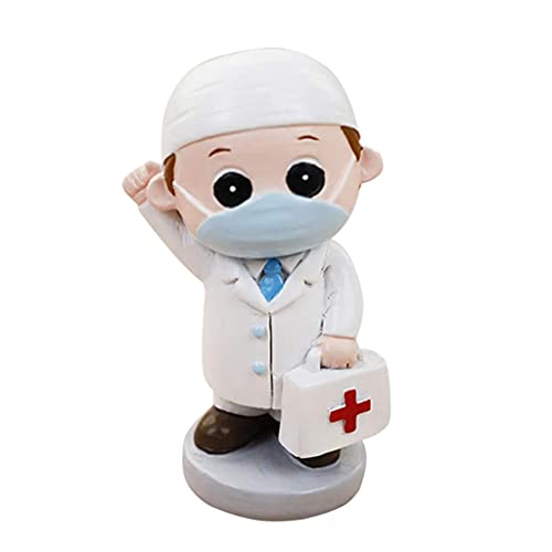 Resin Doctor Nurse Figurines Cake Toppers Desktop Ornaments Nurse Themed Party Decoration Graduation Souvenir Gifts