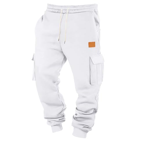 Pantalones Cargo Hombre Anchos Trabajo Primavera Pantalón Caza Clásico Calças Tallas Grandes Cargo Ropa Hombre Verão Pantalon Desbrozadora 3#Blanco 3XL Barato