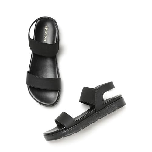 Image of Marc Loire Women Smart Casual Platform Heel Fashion Sandal With Slingback Strap