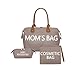 Generic Moms Bag, Wickeltasche, Reisetasche 3er Set (Khaki)