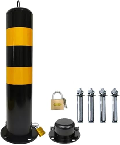 CukUJH Street Bollard Parking Post Security Posts for Driveways 114mm Wide Parking Barrier Removable Reflective Channelizer Post