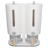 Dispensador De Arroz - Contenedor Para Alimentos Secos Hogar | Dispensador De Arroz De Doble Cubo Para Encimera,Para Comedor Cocina Oficina Cereales Soja
