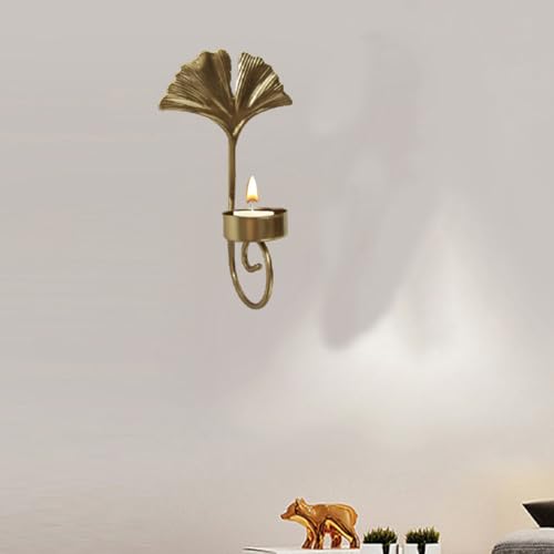 Candelabros de pared dorados para decorar salones elegantes 8