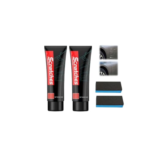 Kit removedor de rayones para auto con esponja y cera, 2 piezas miniatura 1