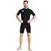 ZCCO Mens Shorty Wetsuits 3mm Neoprene Womens Front Zipper Diving Suit for Diving Swimming Surfing Snorkeling(4XL)