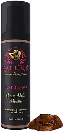 Kafune Amor Premium Lace Melt Mousse - Tinted Wig Melting Mousse for Lace Wigs, Quick-Drying, Natural Finish, Ideal for Braids, Lace Wig Tint Lace Spray for melting Baby Hairs – Expresso Dark Brown