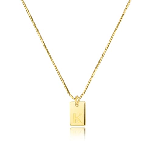 Nelytiya Initial Necklace for Women,14K Gold Plated Dainty Letter Necklace with Initials,A-Z Pendant Tiny Cute Name K Necklaces Initial Jewelry Trendy