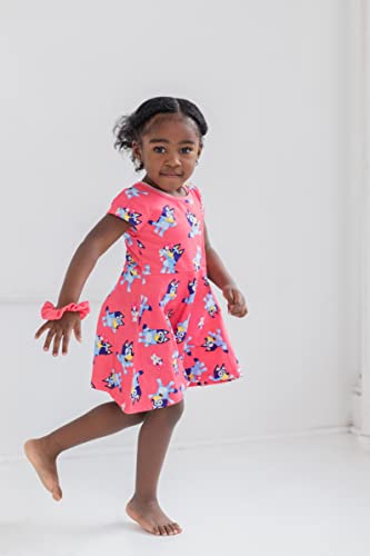 Bluey Big Girls Skater Dress Pink 10-12 #TOP1