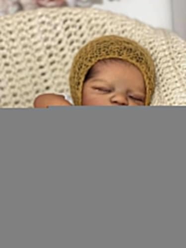 Muñeca Reborn Realista 19 Pulgadas Cuerpo Suave Negra miniatura 5