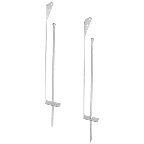 2 Sturmanker für Zäune mit Erdnagel Gesamthöhe ca. 640 mm - feuerverzinkt