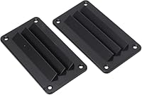 CYTGOUPER Lüftungsgitter für Wohnmobile, 2 Stück Lüftungsgitter Wohnwagen mit Abgerundeten Ecken, ABS RV-Lüftungen mit 8 Schrauben für Yachten, Schiffe (Schwarz)