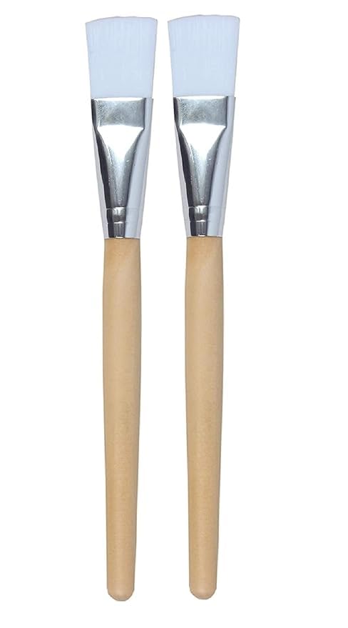MKSL ® Face Mask And Bleach Apply Brush For Women/Bleach Brush With Less Absorbent Bristles Long Lasting Flat Face Pack Brush | 2 Piece – Ideal for Face Masks & Skincare Application-image-37