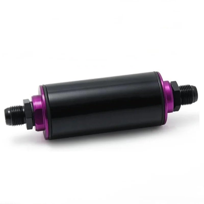 Filtro Carburante Filtro benzina in linea universale per carburante in alluminio da 100 micron 8,6 mm per bagagliaio per auto EP-OF 86 Filtro del gas(AN8 BLACK)