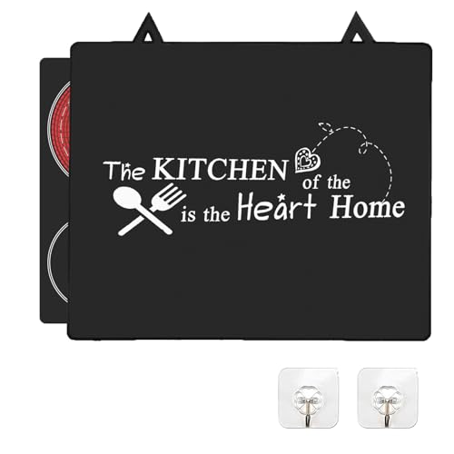 Herdabdeckplatte Abdeckung 62x53cm, Faltbare Naturkautschuk Platte Induktion Schutzmatte, Induktionskochfeld Abdeckung, Hitzebeständig, Kratzfest, Rutschfest Elektroherdabdeckung (01)