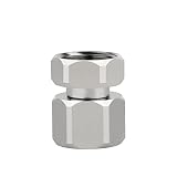 Garden Hose Swivel Adapter,Female to Female,3/4"Solid Brass Hose Connectors Adapters,3/4 GHT Female