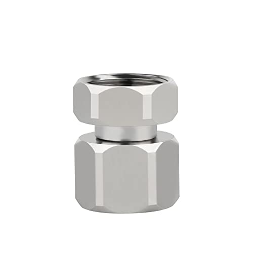Garden Hose Swivel Adapter,Female To Female,3/4"Solid Brass Hose Connectors Adapters,3/4 Ght Female X 3/4 Ght Fmale Hose Adapter Garden Hose Fittings #TOP8