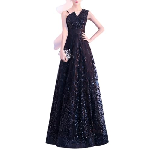 Robe de soirée noire Aura Queen silhouette élancée haute couture pour banquets de prestige