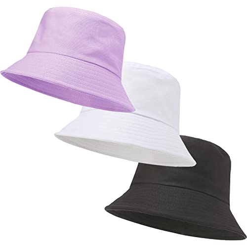 Image of 3 Packs Unisex Athletic Bucket Hat Solid Colors Sun Hat with UV Protection for Outdoor Sports Packable Summer Hats