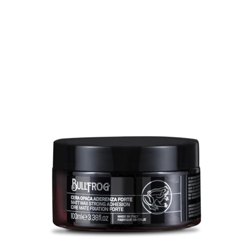 Bullfrog - Cera Opaca Aderenza Forte: Cera per Capelli, Tenuta Forte, Definisce e Modella Senza Residui, Garantisce Styling Deciso, Duraturo e Effetto Naturale, 100 ml