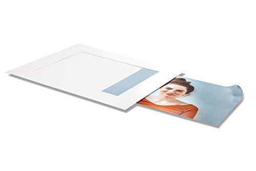AlphaUVplus - Einsteck Passepartouts - Off-White - 20 Stück - Außen: 15x20cm / für Foto: 10x15cm - mit verklebter Rückwand und Foto-Einschub - Slip-In - Museumsqualität Cover