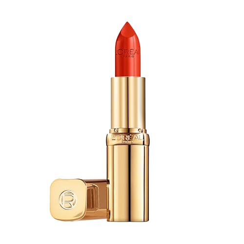 Image of L'Oreal Paris Color Riche Satin Lipstick, 377 Perfect Red | Creamy, Full Coverage, No Smudge Hydrating Lipstick, With Argan Oil & Vitamin E