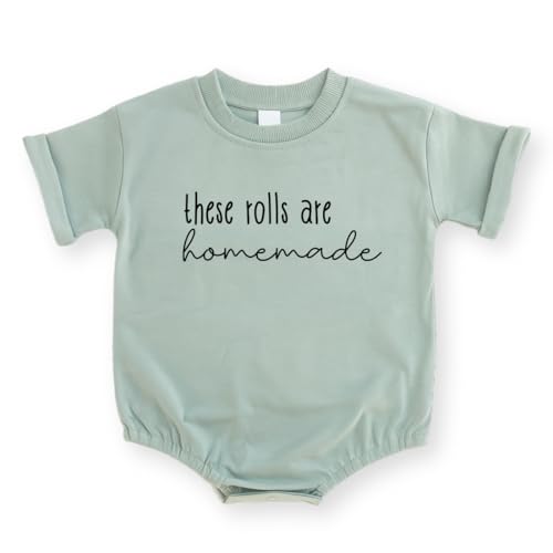 Image of MangoHouse These Rolls Are Homemade Baby Romper, Funny Baby Bodysuit, Cute Baby Clothes