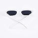 Long Keeper Square Rectangle Sunglasses Women Small Fashion Driving Glasses (White Black)