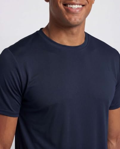 Image of 5 Pack Men's Dry Fit Workout T Shirts Crew Neck Athletic Gym Running Tees
