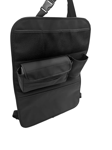 AQ. AUTOBACS QUALITY スムースレザー調シートバックポケット ブラック