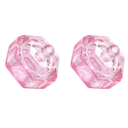 Ipetboom 2pcs vasos de vidrio hexagonales para arte de uñas miniatura 1
