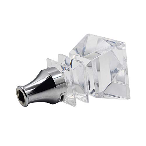 Sakali Crystal Diamond Shape Car Gear Stick Shift Shifter Knob Universal Fit For Most Manual Transmission Or Automatic Transmission Without Lock Button, Activated Multi-Color Led Light Illuminated #TOP5