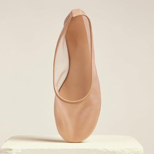 Womens Mesh Ballet Flats Slip On Tulle Ballerina Flats Casual Round Toe Work Shoes2