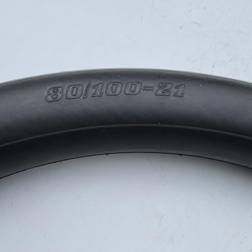 QsEzDo 80/100-21 Hochleistungs-Motorradschlauch, mit geradem TR4-Ventil, funktioniert für 80/100-21 90/90-21 90/100-21 90/100-21 (3.00 x 21) Reifenschlauch