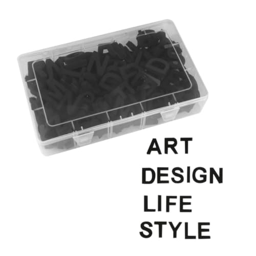 Letras magnéticas de eva negras con caja para evitar imanes caídos 8