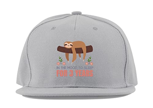 Casquette de baseball en coton gris à motif paresseux idéale pour vos journées de détente au soleil