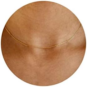 Vavily Dainty Thin Chain Choker Necklace for Women 14k Plated Gold Minimalist Short Chain Necklaces Jewelry Gift