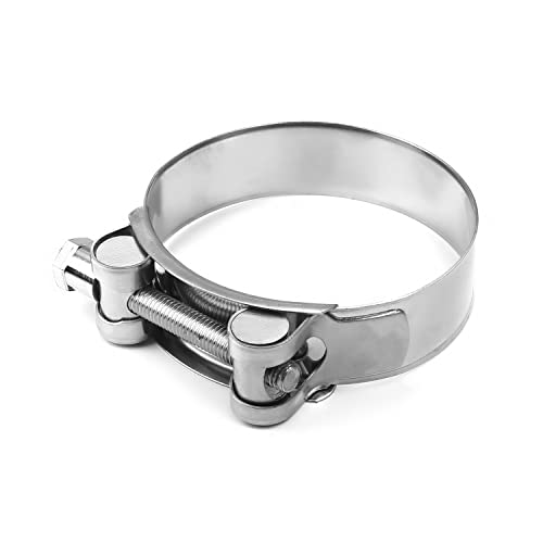 Juvielich T-Bolt Hose Clamp,Clamp Range 74-79mm,for Fuel Pump Filter Hose Plumbing Silver 1pcs