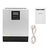 Zhiyavex Onduleur Solaire POWMR 2400W, Onduleur Solaire Photovoltaïque avec Contrôleur de Charge Solaire MPPT, 3KVA 2400W MPPT 24V MPS-3K Onduleur Hybride Contrôleur Hors Réseau(60A)