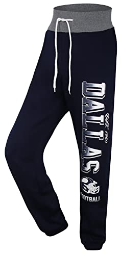 Womens City Classic Fleece Lounge Sweatpants Jogger Pants - Navy & Grey2