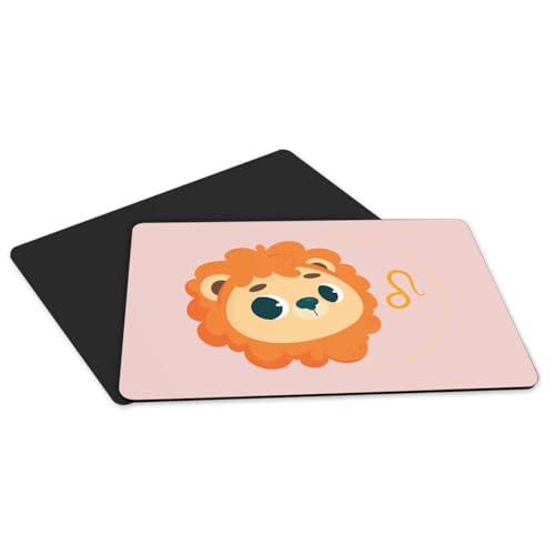 Set de table lion rose grand format en caoutchouc de qualité supérieure