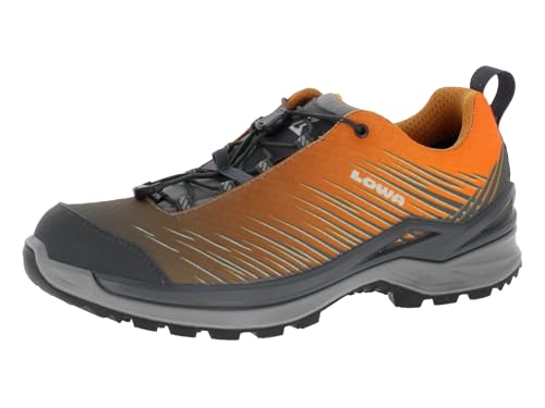 LOWA Multifunktionsschuhe Zirrox 2 GTX Lo SL wasserdichte und komfortable Herren Sportschuhe mit griffiger Laufsohle Orange/Grey EU 43,5