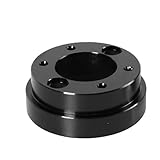車のステアリングホイールハブ に適合する ロジテック G29 G920 対応 13インチ/14インチ 70mm ステアリングホイールアダプタープレート(Black)