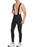 baleaf Men's Winter Cycling Bib Pants 4D Padded Thermal Water Resistant Bike Tights Cold Weather Warm Pockets Black XL