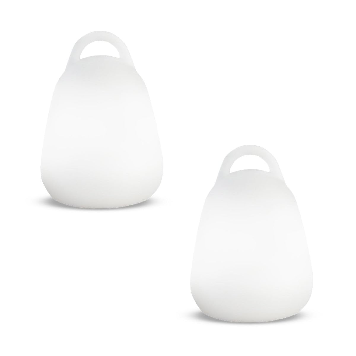 Lumisky Lot de 2 Baladeuses sans fil waterproof et flottante LED blanc/​multicolore dimmable LIBERTY C25 H24cm avec télécommande et socle à induction